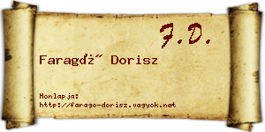Faragó Dorisz névjegykártya